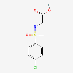 2-[[(4-Chlorophenyl)-methyl-oxo-lambda6-sulfanylidene]amino]acetic acid