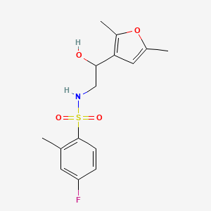 N-(2-(2,5-dimethylfuran-3-yl)-2-hydroxyethyl)-4-fluoro-2-methylbenzenesulfonamide