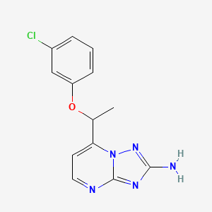 7-[1-(3-Chlorophenoxy)ethyl][1,2,4]triazolo[1,5-a]pyrimidin-2-amine