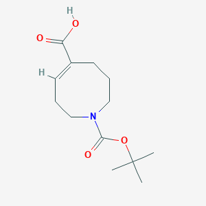 (5E)-1-[(2-Methylpropan-2-yl)oxycarbonyl]-3,4,7,8-tetrahydro-2H-azocine-5-carboxylic acid
