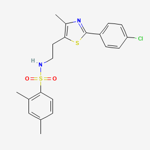 N-[2-[2-(4-chlorophenyl)-4-methyl-1,3-thiazol-5-yl]ethyl]-2,4-dimethylbenzenesulfonamide