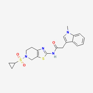 N-(5-(cyclopropylsulfonyl)-4,5,6,7-tetrahydrothiazolo[5,4-c]pyridin-2-yl)-2-(1-methyl-1H-indol-3-yl)acetamide