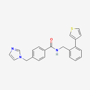 4-((1H-imidazol-1-yl)methyl)-N-(2-(thiophen-3-yl)benzyl)benzamide