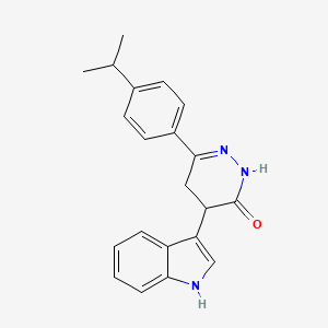 B2823414 5-Indol-3-YL-3-(4-(isopropyl)phenyl)-1H,4H,5H-1,2-diazin-6-one CAS No. 1019858-00-4