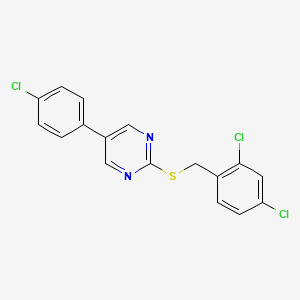 5-(4-Chlorophenyl)-2-[(2,4-dichlorobenzyl)sulfanyl]pyrimidine