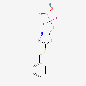 2-{[5-(Benzylsulfanyl)-1,3,4-thiadiazol-2-yl]sulfanyl}-2,2-difluoroacetic acid