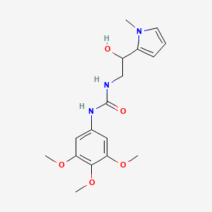 molecular formula C17H23N3O5 B2823447 1-(2-hydroxy-2-(1-methyl-1H-pyrrol-2-yl)ethyl)-3-(3,4,5-trimethoxyphenyl)urea CAS No. 1396794-67-4