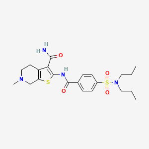 2-[[4-(dipropylsulfamoyl)benzoyl]amino]-6-methyl-5,7-dihydro-4H-thieno[2,3-c]pyridine-3-carboxamide