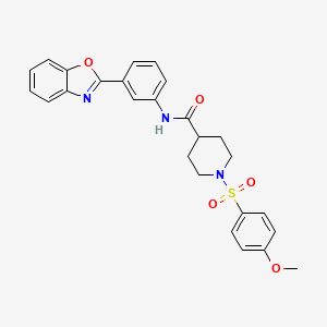 N-(3-(benzo[d]oxazol-2-yl)phenyl)-1-((4-methoxyphenyl)sulfonyl)piperidine-4-carboxamide