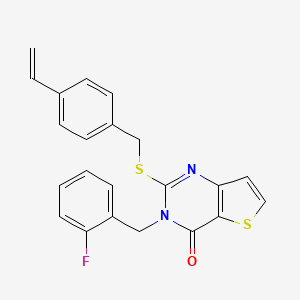 2-[(4-ethenylbenzyl)sulfanyl]-3-(2-fluorobenzyl)thieno[3,2-d]pyrimidin-4(3H)-one