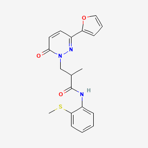 3-(3-(furan-2-yl)-6-oxopyridazin-1(6H)-yl)-2-methyl-N-(2-(methylthio)phenyl)propanamide