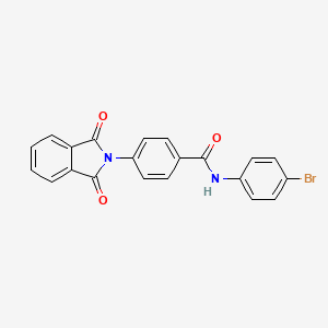 molecular formula C21H13BrN2O3 B2823478 N-(4-bromophenyl)-4-(1,3-dioxo-2,3-dihydro-1H-isoindol-2-yl)benzamide CAS No. 419539-59-6
