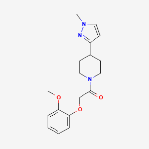 2-(2-methoxyphenoxy)-1-(4-(1-methyl-1H-pyrazol-3-yl)piperidin-1-yl)ethanone