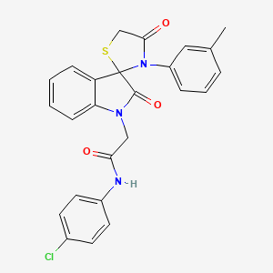 molecular formula C25H20ClN3O3S B2823492 N-(4-chlorophenyl)-2-(2,4'-dioxo-3'-(m-tolyl)spiro[indoline-3,2'-thiazolidin]-1-yl)acetamide CAS No. 894548-10-8