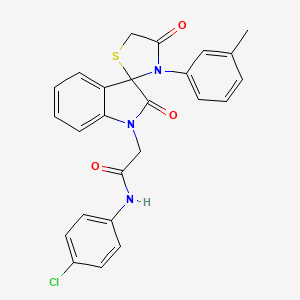 N-(4-chlorophenyl)-2-(2,4'-dioxo-3'-(m-tolyl)spiro[indoline-3,2'-thiazolidin]-1-yl)acetamide