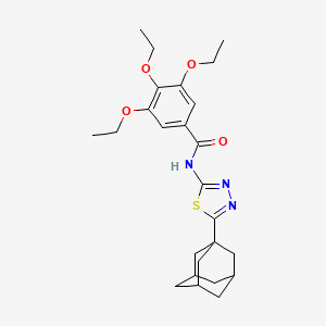 molecular formula C25H33N3O4S B2823516 N-[5-(adamantan-1-yl)-1,3,4-thiadiazol-2-yl]-3,4,5-triethoxybenzamide CAS No. 392240-82-3