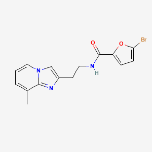 molecular formula C15H14BrN3O2 B2823530 5-溴-N-(2-(8-甲基咪唑并[1,2-a]吡啶-2-基)乙基)呋喃-2-甲酰胺 CAS No. 868978-25-0
