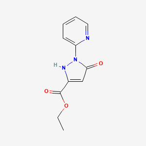 molecular formula C11H11N3O3 B2823531 Ethyl 5-hydroxy-1-(pyridin-2-yl)-1H-pyrazole-3-carboxylate CAS No. 1239772-37-2