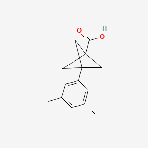 molecular formula C14H16O2 B2823532 3-(3,5-Dimethylphenyl)bicyclo[1.1.1]pentane-1-carboxylic acid CAS No. 2287330-78-1