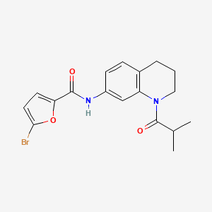 molecular formula C18H19BrN2O3 B2823536 5-bromo-N-(1-isobutyryl-1,2,3,4-tetrahydroquinolin-7-yl)-2-furamide CAS No. 1005301-44-9
