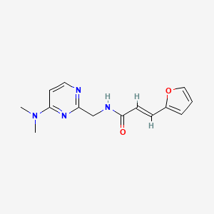 molecular formula C14H16N4O2 B2823550 (E)-N-((4-(dimethylamino)pyrimidin-2-yl)methyl)-3-(furan-2-yl)acrylamide CAS No. 1798397-64-4