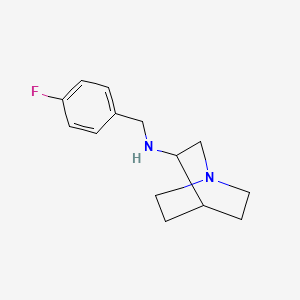 B2823612 (1-Aza-bicyclo[2.2.2]oct-3-yl)-(4-fluoro-benzyl)-amine CAS No. 727663-14-1