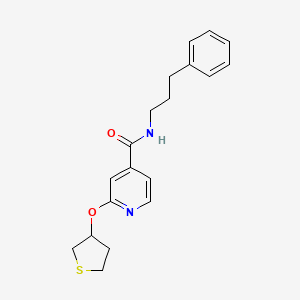 molecular formula C19H22N2O2S B2823634 N-(3-phenylpropyl)-2-(thiolan-3-yloxy)pyridine-4-carboxamide CAS No. 2034239-15-9