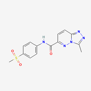 molecular formula C14H13N5O3S B2823667 N-(4-methanesulfonylphenyl)-3-methyl-[1,2,4]triazolo[4,3-b]pyridazine-6-carboxamide CAS No. 2415489-76-6
