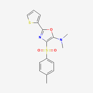 N,N-dimethyl-4-(4-methylphenyl)sulfonyl-2-thiophen-2-yl-1,3-oxazol-5-amine