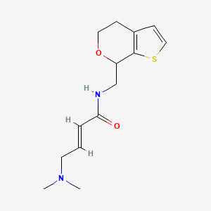 (E)-N-(5,7-Dihydro-4H-thieno[2,3-c]pyran-7-ylmethyl)-4-(dimethylamino)but-2-enamide