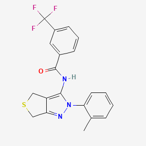N-[2-(2-methylphenyl)-4,6-dihydrothieno[3,4-c]pyrazol-3-yl]-3-(trifluoromethyl)benzamide