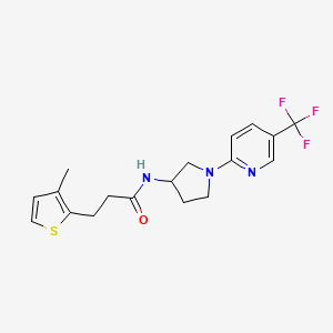 3-(3-methylthiophen-2-yl)-N-(1-(5-(trifluoromethyl)pyridin-2-yl)pyrrolidin-3-yl)propanamide