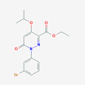 molecular formula C16H17BrN2O4 B2823694 ethyl 1-(3-bromophenyl)-6-oxo-4-(propan-2-yloxy)-1,6-dihydropyridazine-3-carboxylate CAS No. 886952-02-9
