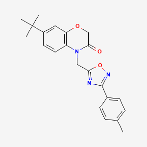 7-(tert-butyl)-4-((3-(p-tolyl)-1,2,4-oxadiazol-5-yl)methyl)-2H-benzo[b][1,4]oxazin-3(4H)-one