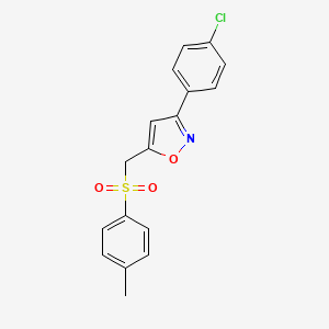 3-(4-Chlorophenyl)-5-{[(4-methylphenyl)sulfonyl]methyl}isoxazole