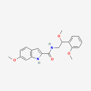6-methoxy-N-(2-methoxy-2-(2-methoxyphenyl)ethyl)-1H-indole-2-carboxamide