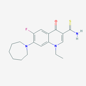 7-(Azepan-1-yl)-1-ethyl-6-fluoro-4-oxoquinoline-3-carbothioamide