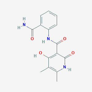 N-(2-carbamoylphenyl)-2,4-dihydroxy-5,6-dimethylnicotinamide