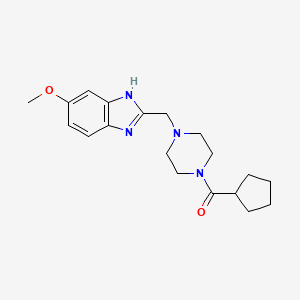 molecular formula C19H26N4O2 B2823742 cyclopentyl(4-((5-methoxy-1H-benzo[d]imidazol-2-yl)methyl)piperazin-1-yl)methanone CAS No. 1171385-09-3