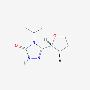 molecular formula C10H17N3O2 B2823756 rac-3-[(2R,3S)-3-methyloxolan-2-yl]-4-(propan-2-yl)-4,5-dihydro-1H-1,2,4-triazol-5-one, cis CAS No. 2059910-82-4