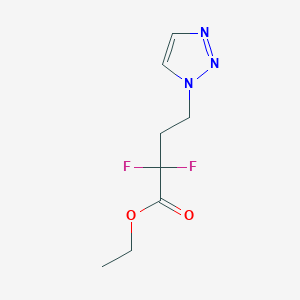 molecular formula C8H11F2N3O2 B2823760 ethyl2,2-difluoro-4-(1H-1,2,3-triazol-1-yl)butanoate CAS No. 2248327-74-2