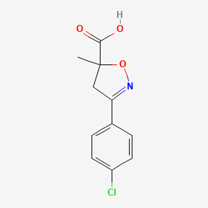 3-(4-Chlorophenyl)-5-methyl-4,5-dihydroisoxazole-5-carboxylic acid