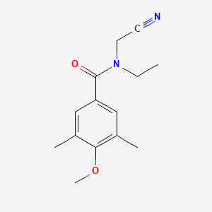 molecular formula C14H18N2O2 B2823774 N-(Cyanomethyl)-N-ethyl-4-methoxy-3,5-dimethylbenzamide CAS No. 2224258-62-0