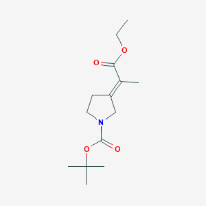 Tert-butyl (3E)-3-(1-ethoxy-1-oxopropan-2-ylidene)pyrrolidine-1-carboxylate
