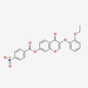 3-(2-ethoxyphenoxy)-4-oxo-4H-chromen-7-yl 4-nitrobenzoate