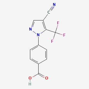 4-[4-cyano-5-(trifluoromethyl)-1H-pyrazol-1-yl]benzenecarboxylic acid