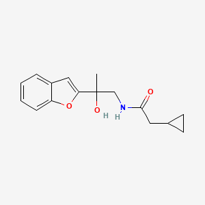 molecular formula C16H19NO3 B2823795 N-[2-(1-benzofuran-2-yl)-2-hydroxypropyl]-2-cyclopropylacetamide CAS No. 2034277-64-8