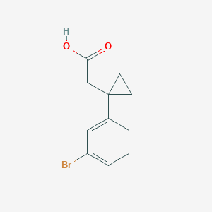 molecular formula C11H11BrO2 B2823919 2-[1-(3-Bromophenyl)cyclopropyl]acetic acid CAS No. 1225763-93-8