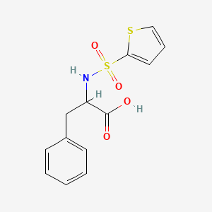 molecular formula C13H13NO4S2 B2823922 3-Phenyl-2-(thiophene-2-sulfonylamino)-propionic acid 