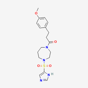 1-(4-((1H-imidazol-4-yl)sulfonyl)-1,4-diazepan-1-yl)-3-(4-methoxyphenyl)propan-1-one